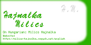 hajnalka milics business card